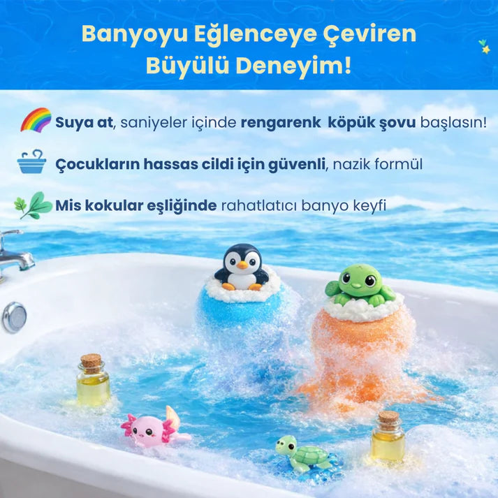 KiddiesCreate™ Eğlenceli Banyo Topu Seti